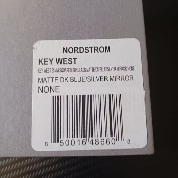 Mita Sustainable Eyewear Key West 55mm Square Sunglasses Black/Blue Mirrored - Picture 11 of 11